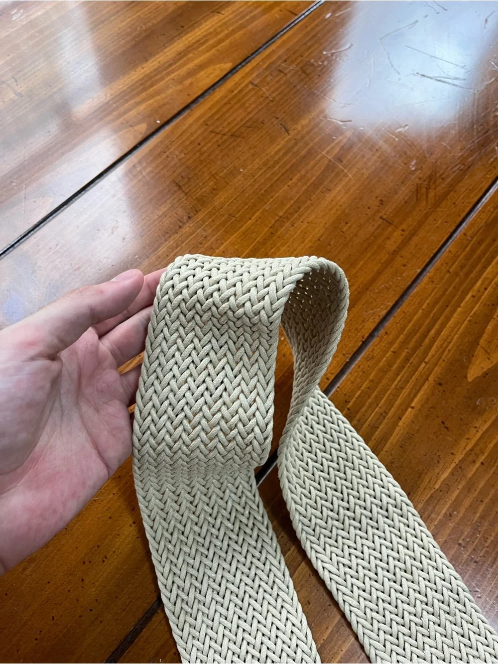 Boho Wide Braided Woven Fringed Waist Belt OS EUC